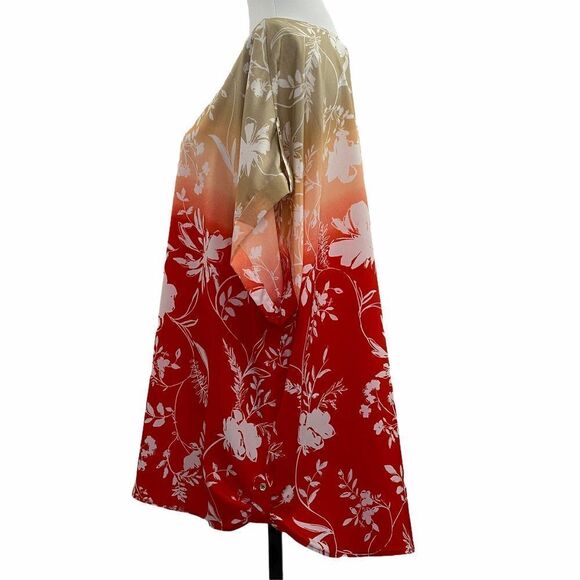 Calvin Klein tropical ombre keyhole blouse 3X NWT - Picture 6 of 13